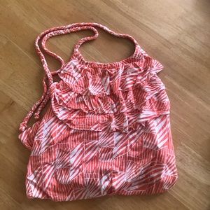 Banana Republic halter top with ruffles